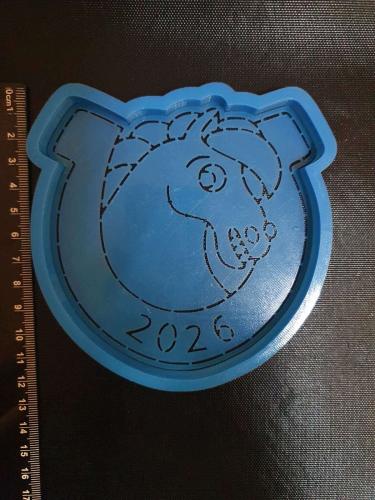 Вирубка пластикова з трафаретом Підкова з конем 2026